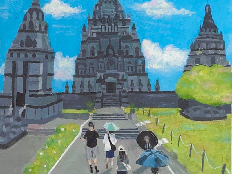 Prambanan in Blue